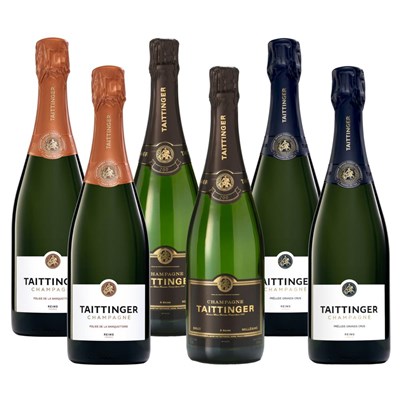 Crate of 6 The Taittinger Cru Collection